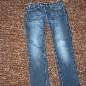 Jordache jeans skinny leg medium wash embellished women’s denim sparkle size 6